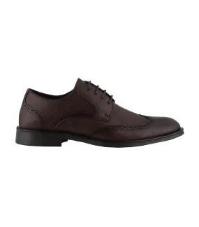 Tan Lace Up Global Wingtip Shoes