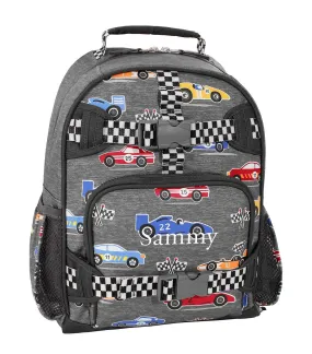 Glow-in-the-Dark Gray Small Mackenzie Race Cars Backpack