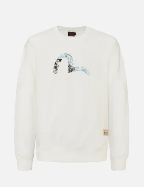 Godhead and Kamon-patterned Seagull Print Sweatshirt