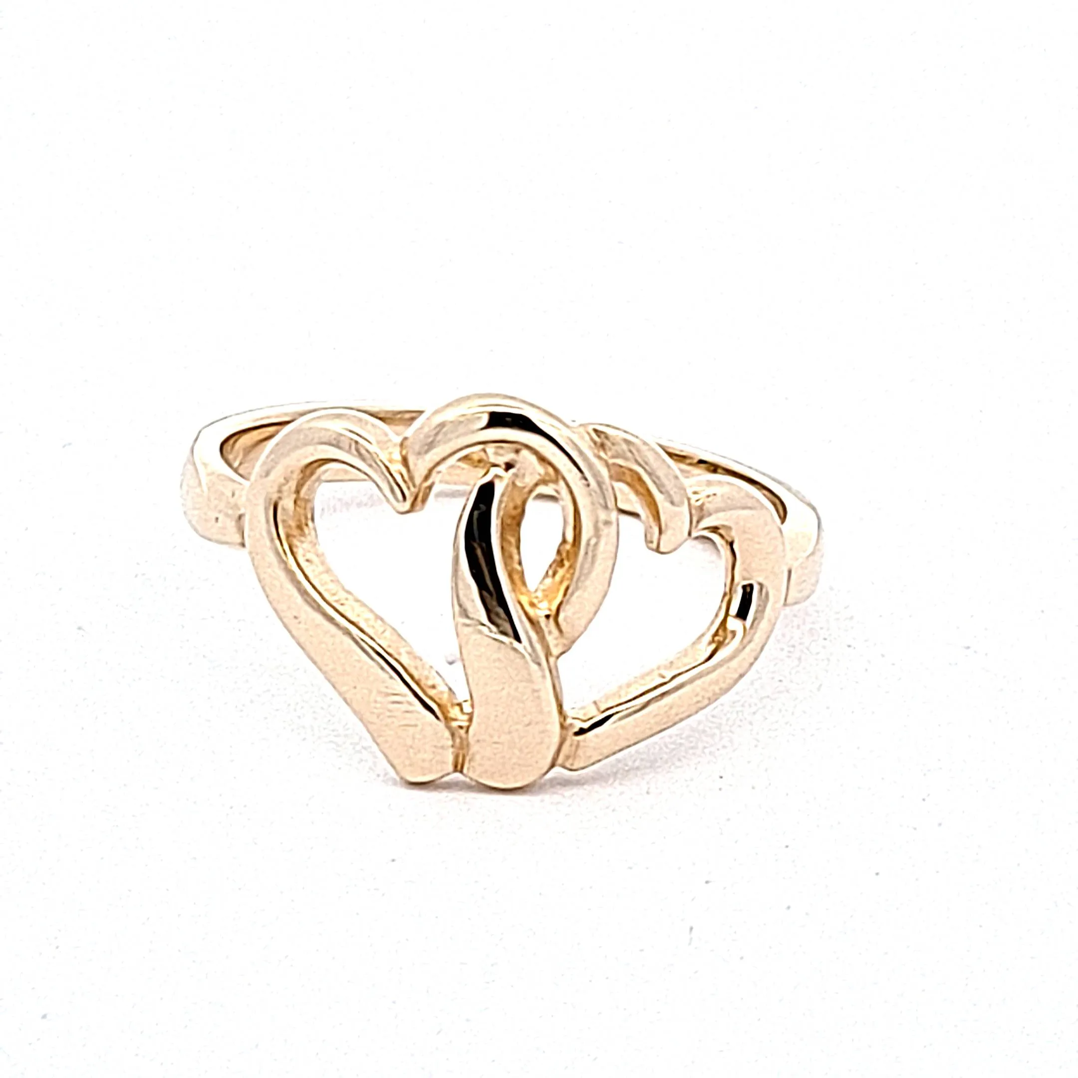 Gold Hearts ladies Ring 37016