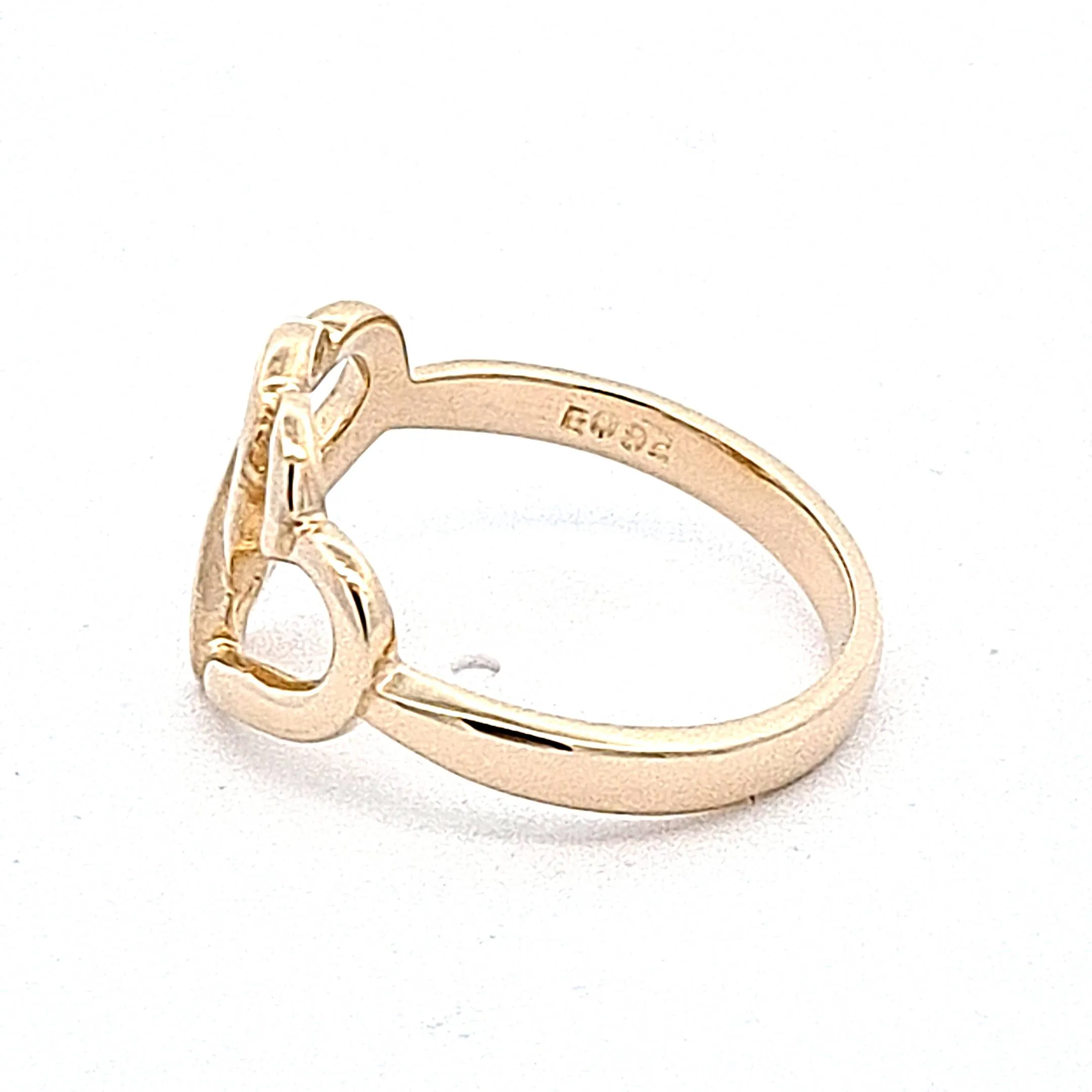 Gold Hearts ladies Ring 37016