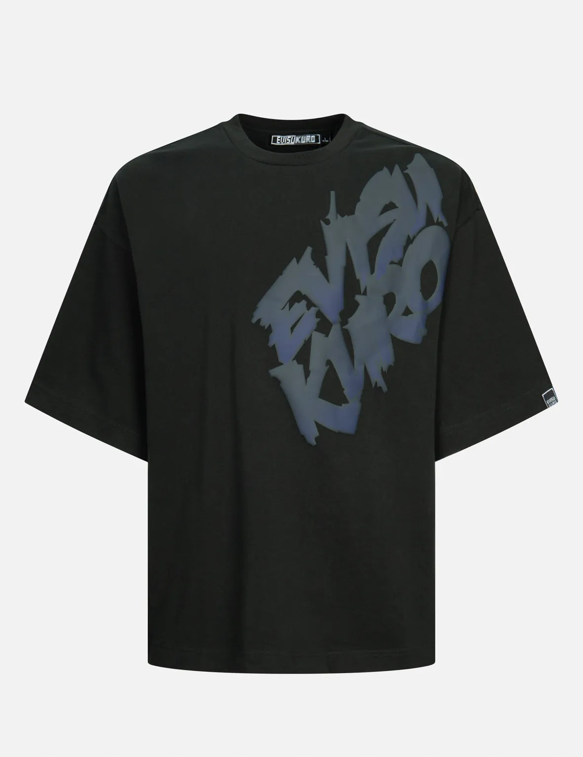 Gradient Graffiti Logo Print Fashion Fit T-shirt