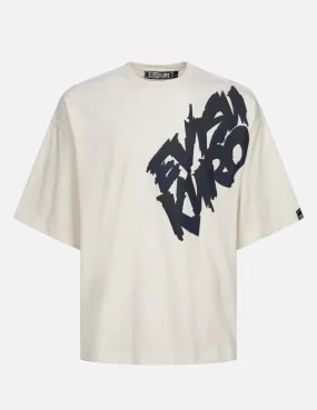 Gradient Graffiti Logo Print Fashion Fit T-shirt