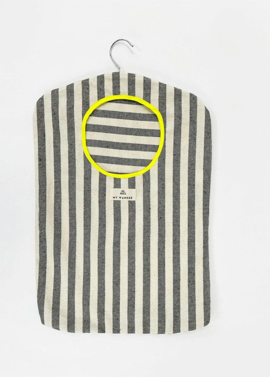 Gray Stripes Dirty Clothes Bag Travel