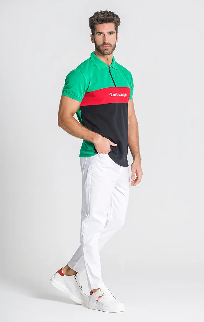 Green Attitude Zip Polo