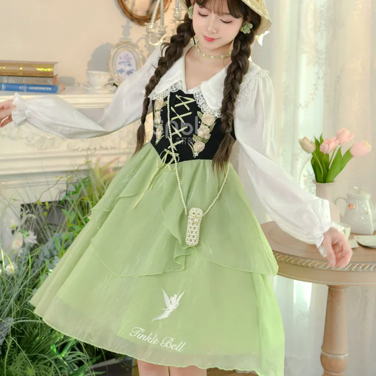 Green Spring Flower Girl Dress Outdoor Wedding Party ON622.