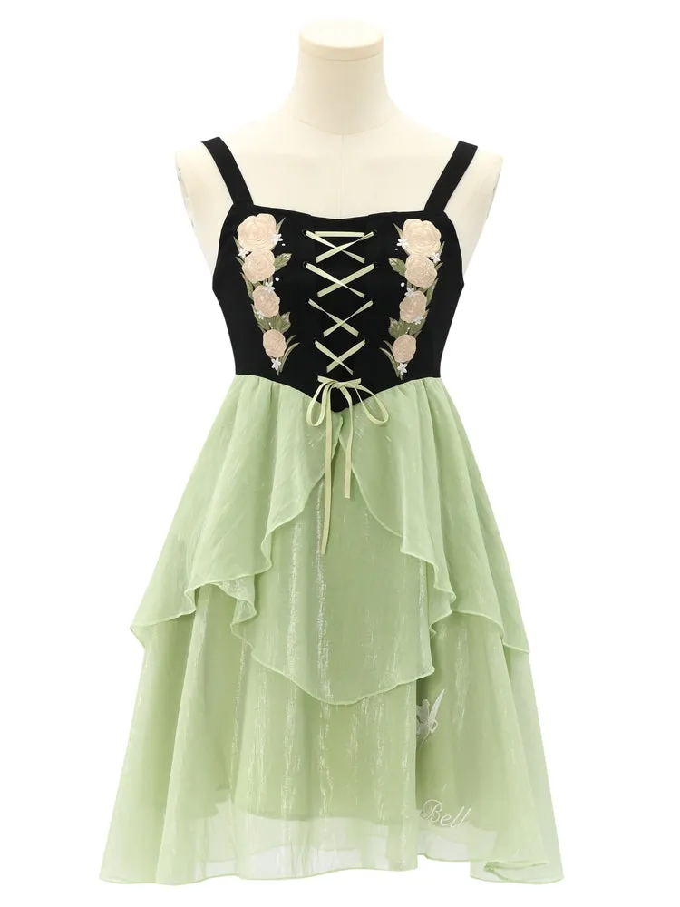 Green Spring Flower Girl Dress Outdoor Wedding Party ON622.