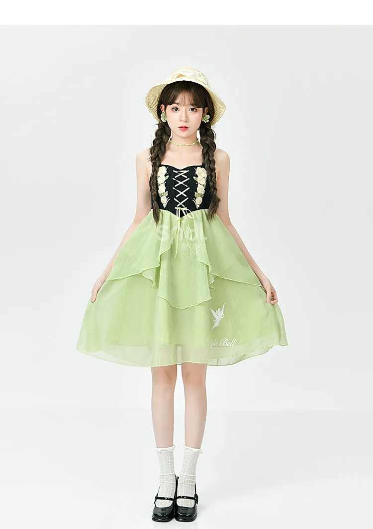 Green Spring Flower Girl Dress Outdoor Wedding Party ON622.