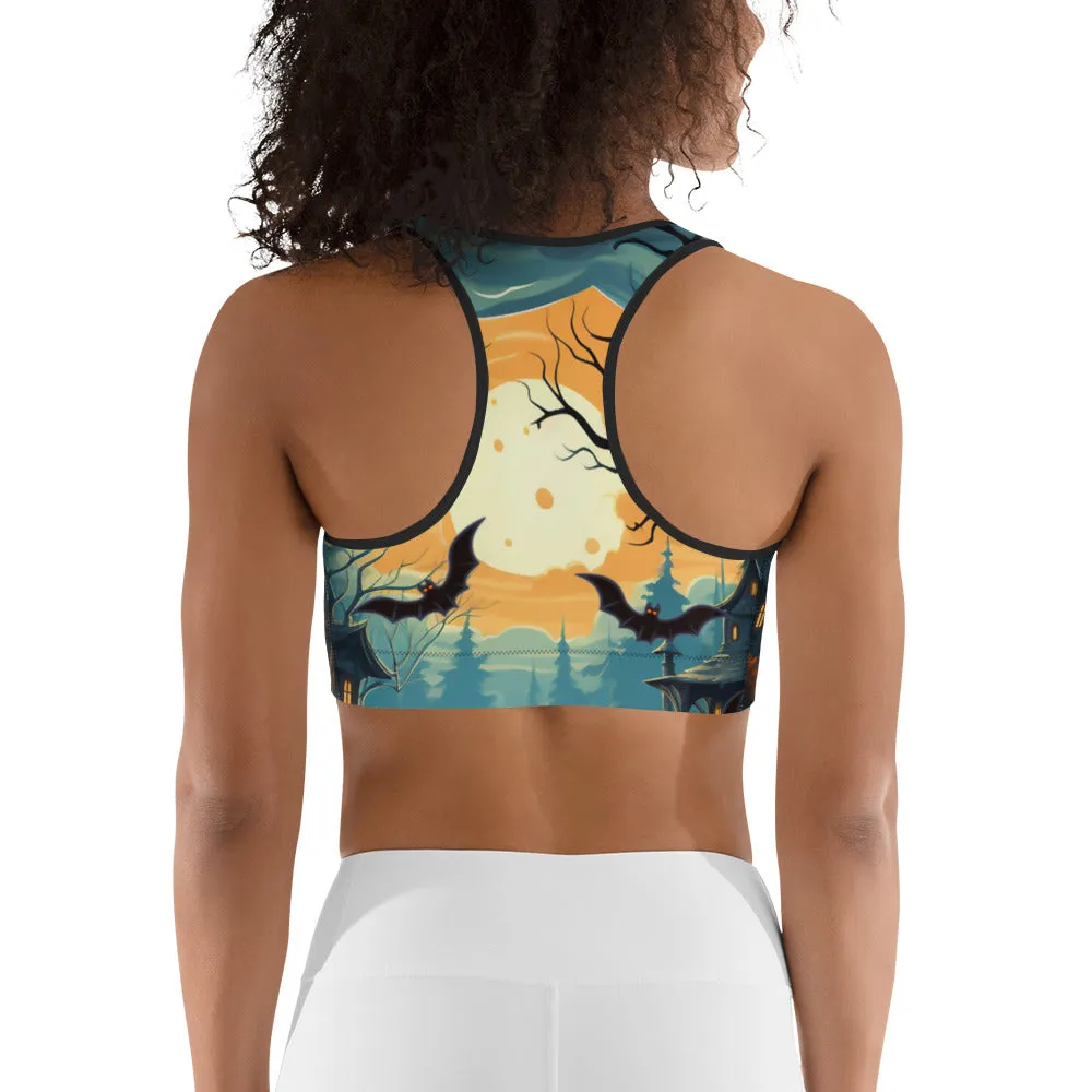 Halloween Bats Sports Bra