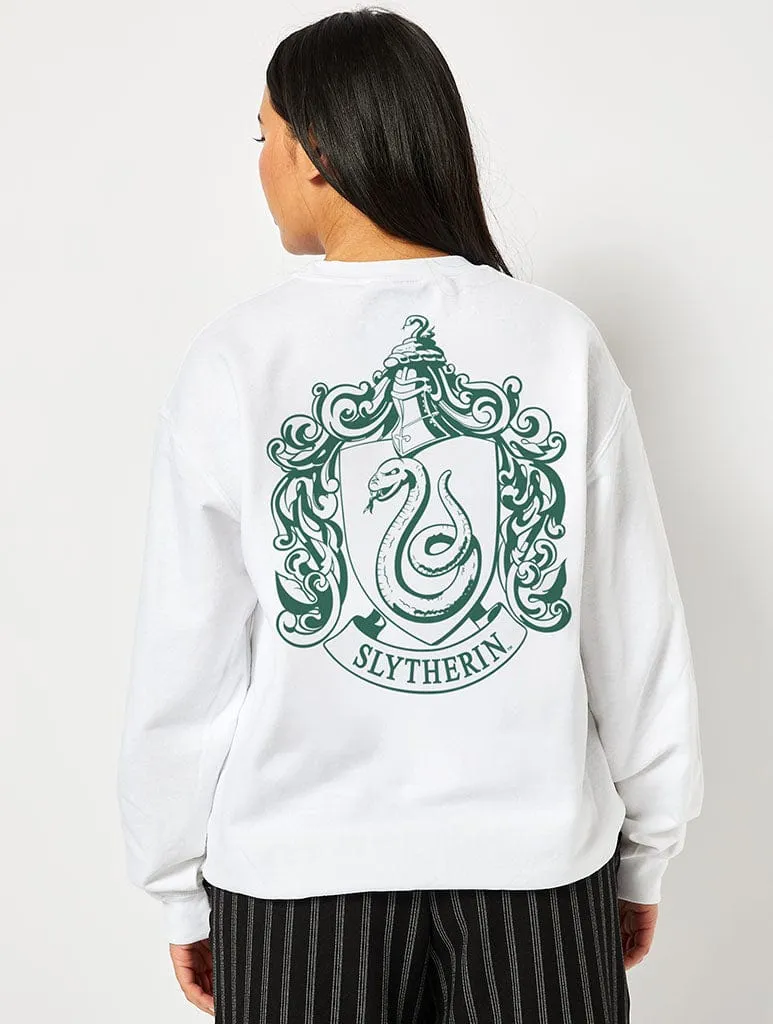 Harry Potter x Skinnydip Slytherin Sweatshirt In White