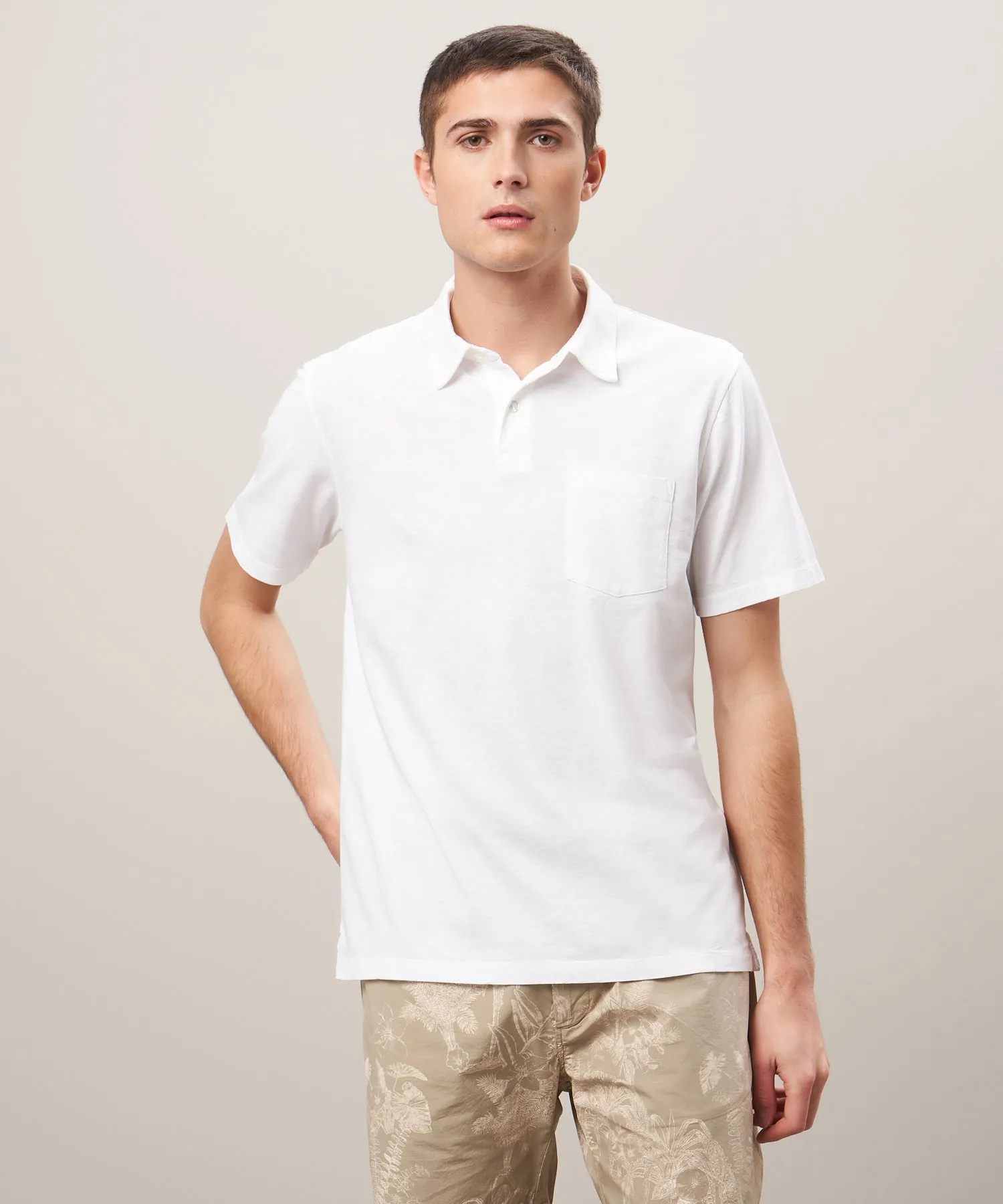 Hartford White Jersey Polo