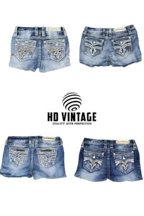 HD267 Ladies Y2K Rockrevival Shorts - 17 pcs