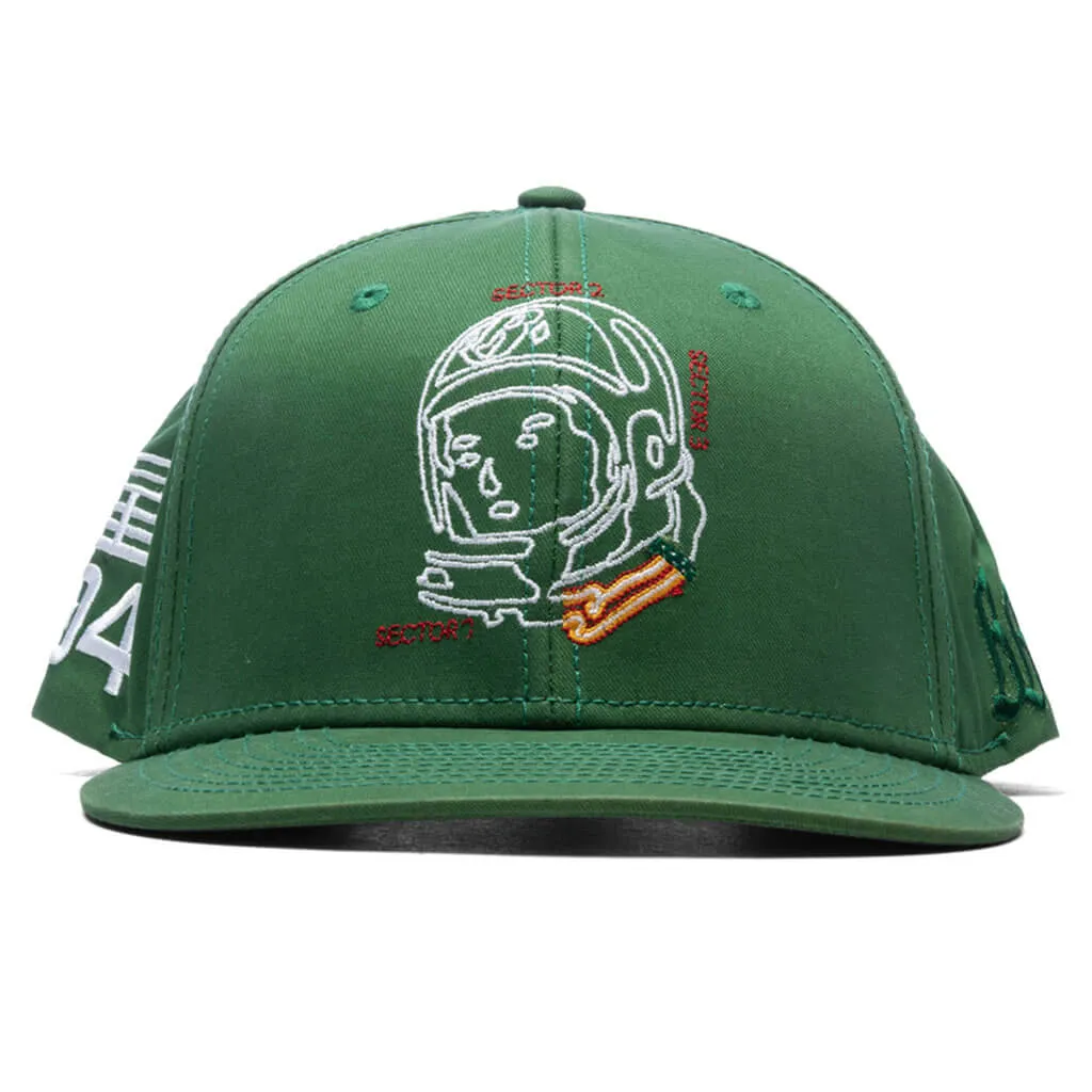 Helmet Track Snapback Hat Garden Green