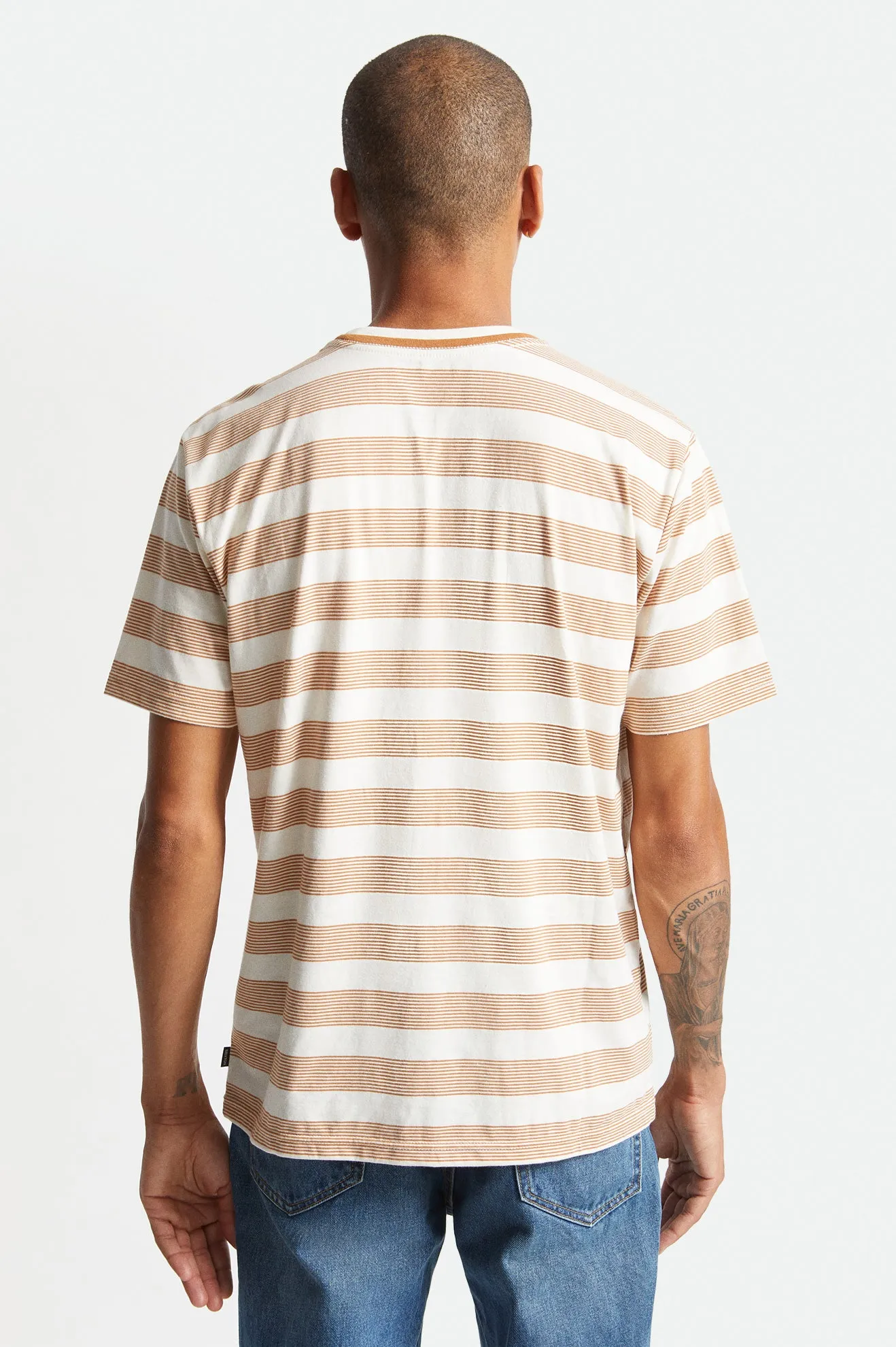 Hilt PCH Stripe S/S Pocket Knit - Off White/Lion