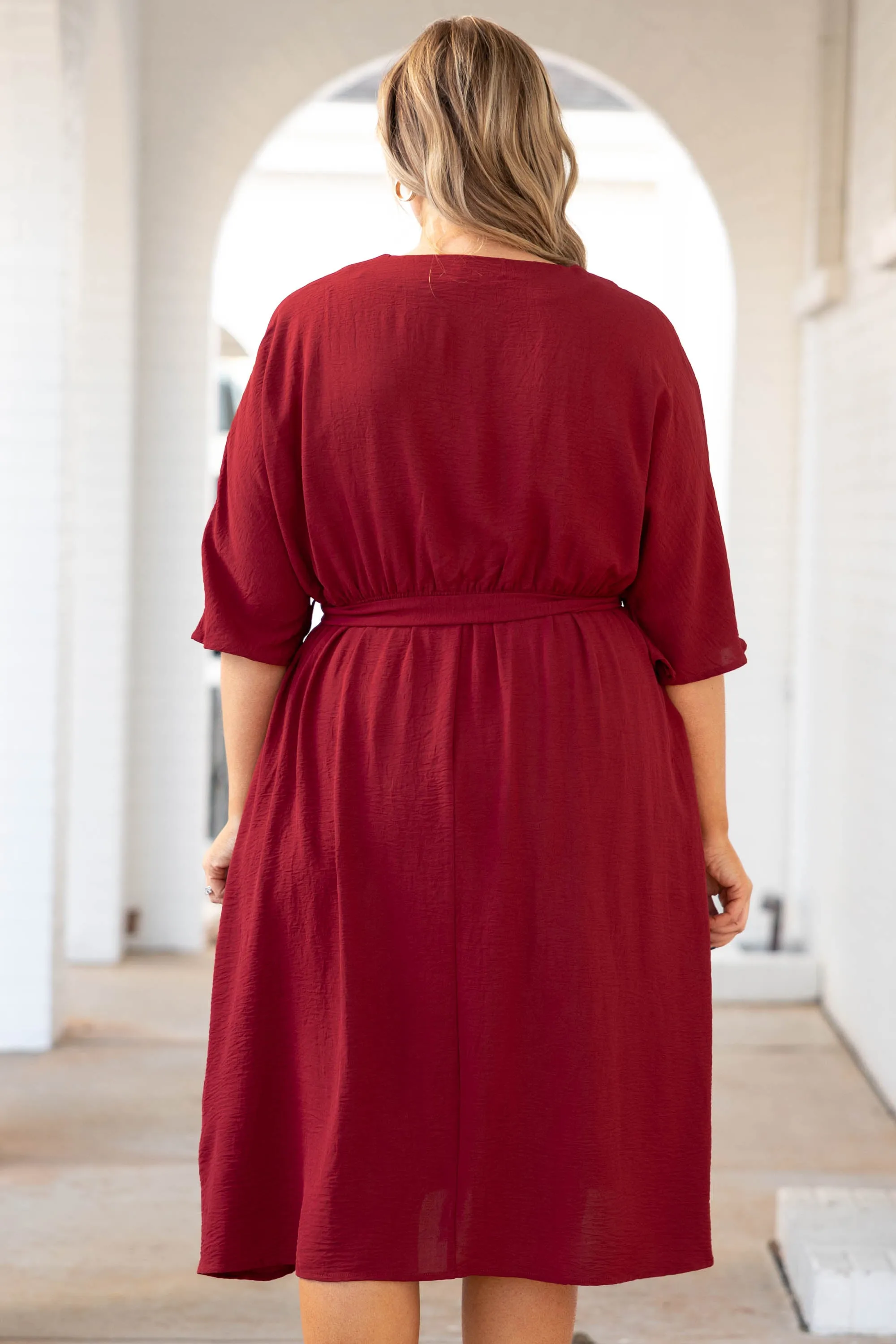 Burgundy Hopelessly Yours Dress