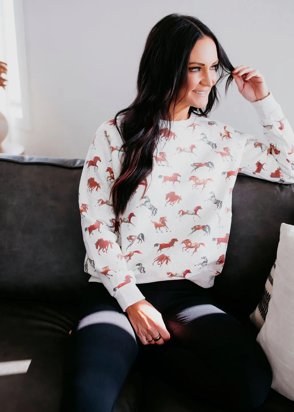 Horse Print Sweatshirt