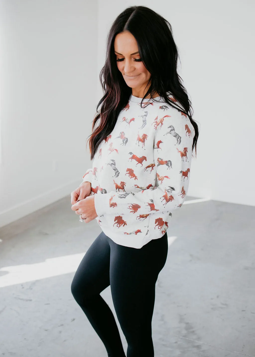 Horse Print Sweatshirt