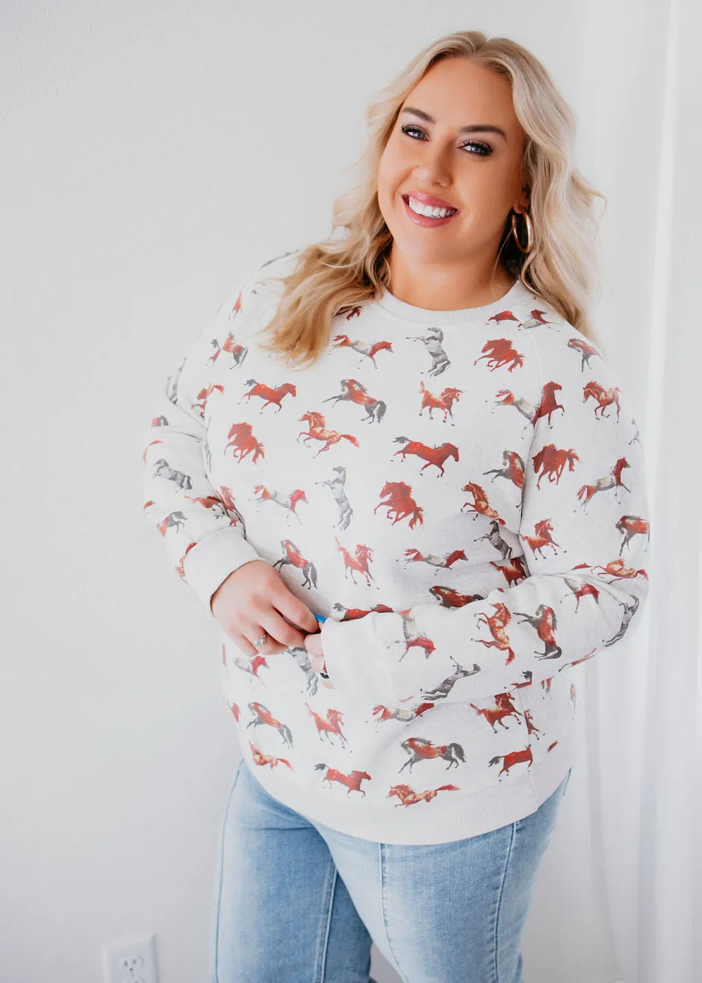 Horse Print Sweatshirt