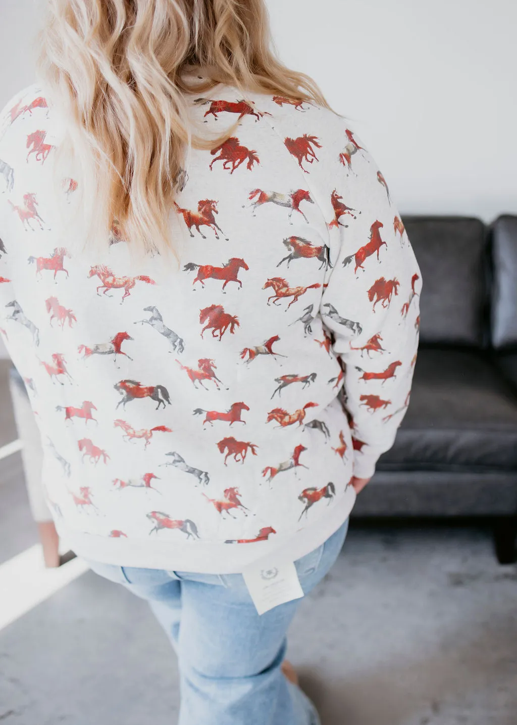 Horse Print Sweatshirt