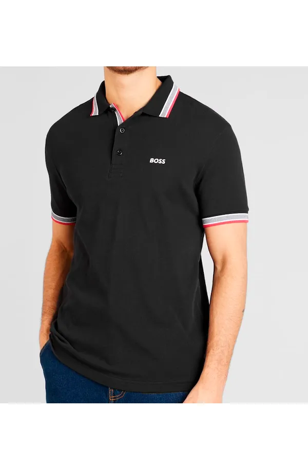 Hugo Boss Coal Contrast Paddy Polo