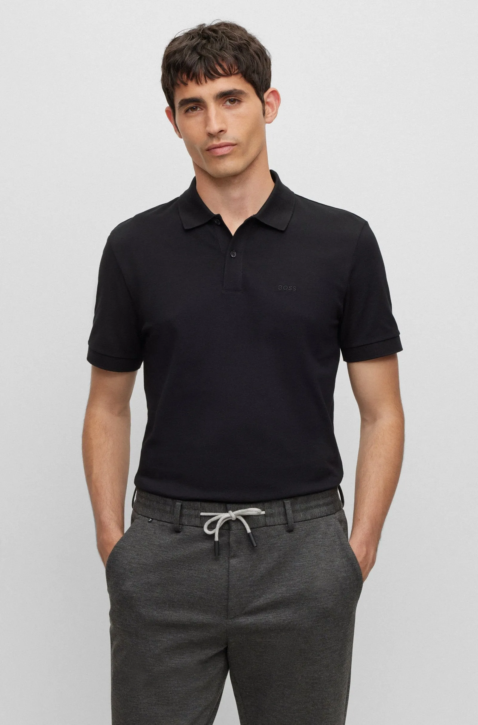 Hugo Boss Pallas Reg Fit Polo Black