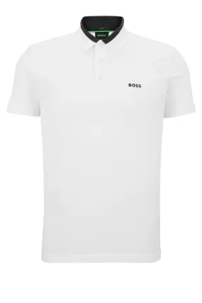 Hugo Boss White Polo Paule Contrast