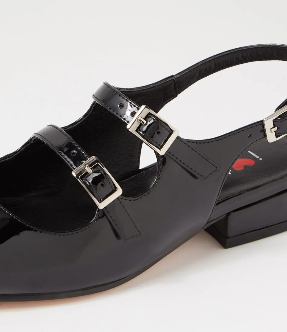 I LOVE BILLY Bogota Black Patent Pu Heels