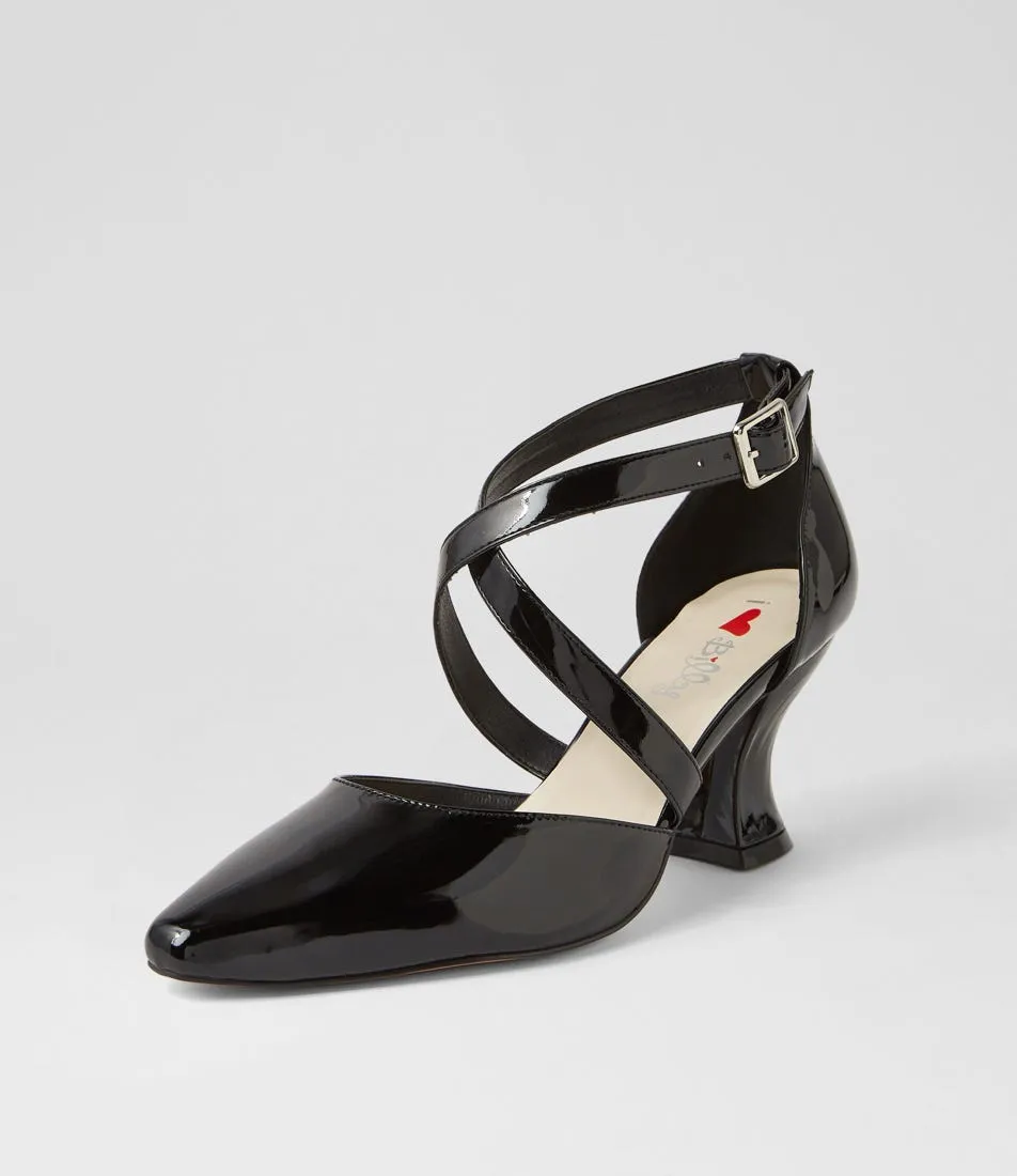 I LOVE BILLY Villem Black Patent Pu Heels