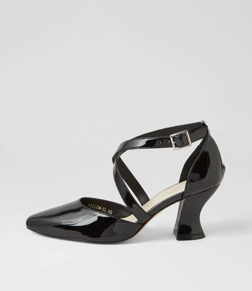 I LOVE BILLY Villem Black Patent Pu Heels