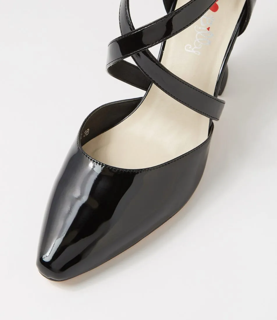 I LOVE BILLY Villem Black Patent Pu Heels