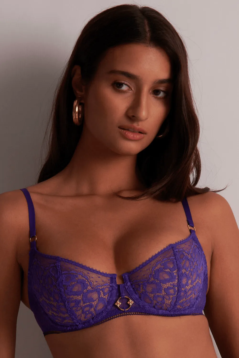 Illusion Fauve Half Cup Bra with Underwire