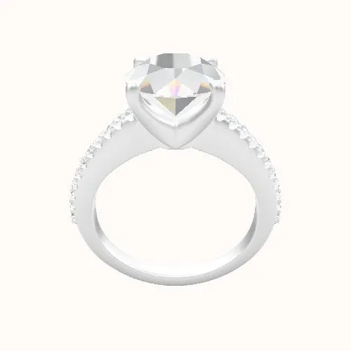 Illusion Set Shank Engagement Ring With Four Prong Head