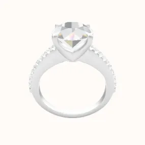 Illusion Set Shank Engagement Ring With Four Prong Head