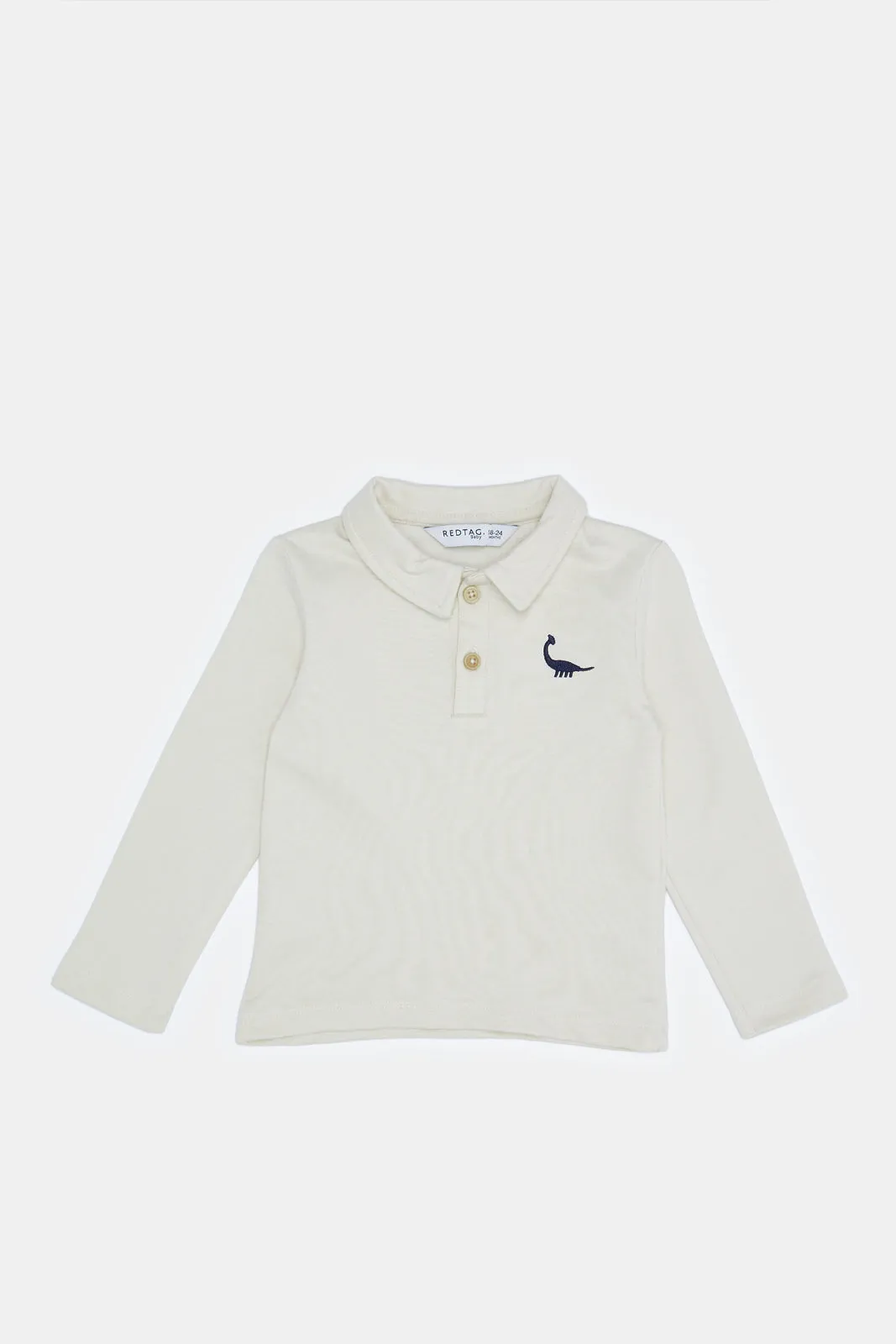 Infant Boys Cream Polo T-Shirt