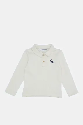 Infant Boys Cream Polo T-Shirt