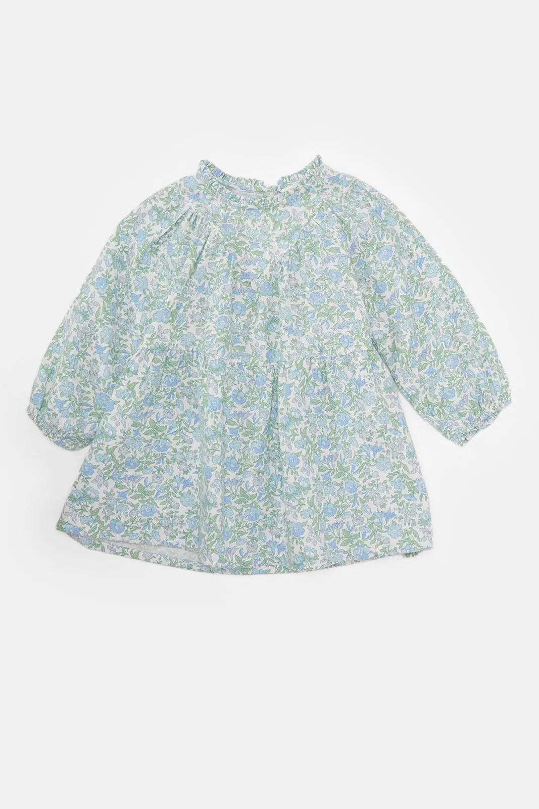 Infant Girls Ivory Floral Printed Dress