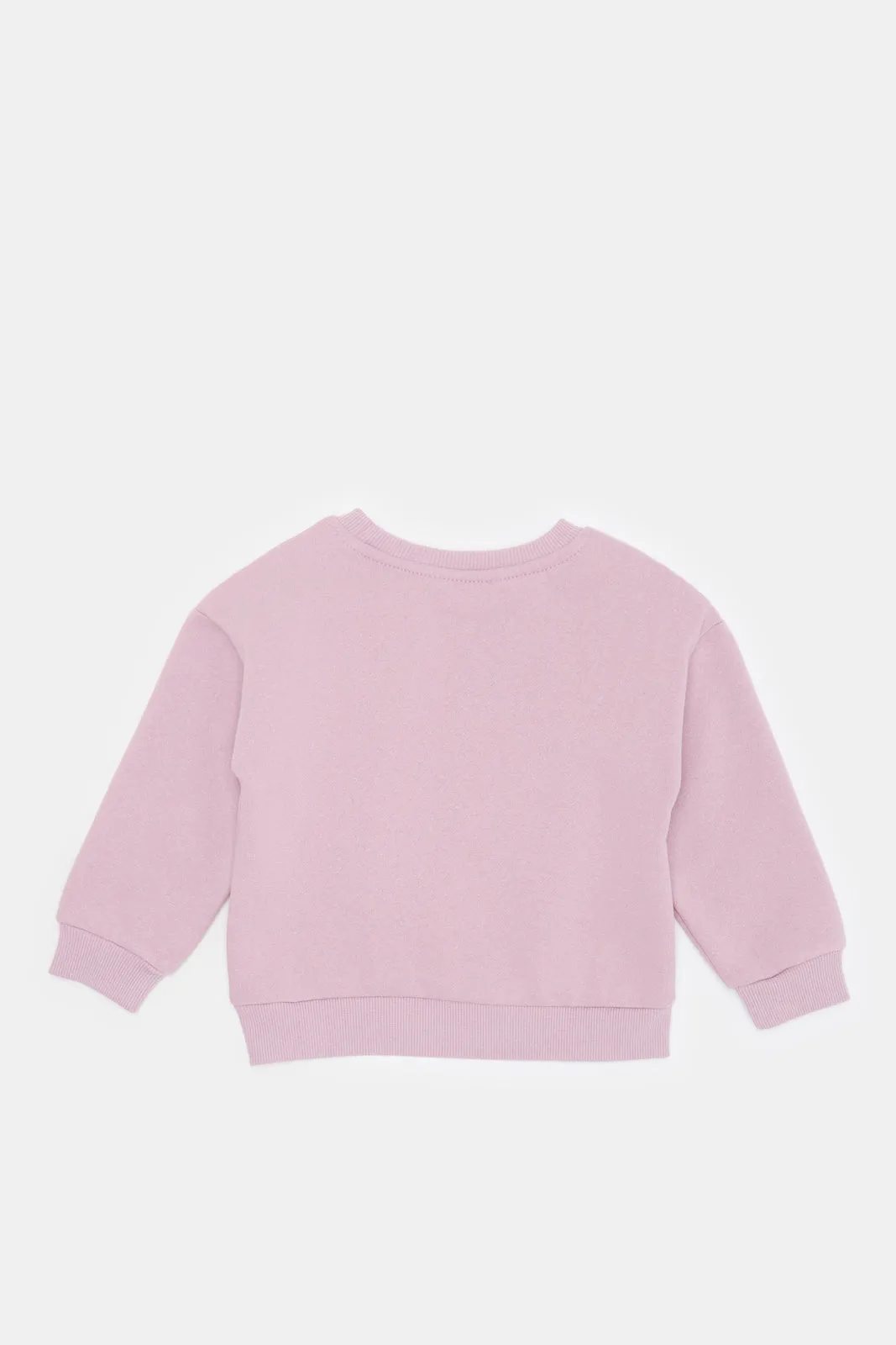 Infant Girls Mauve Embellished Sweatshirt