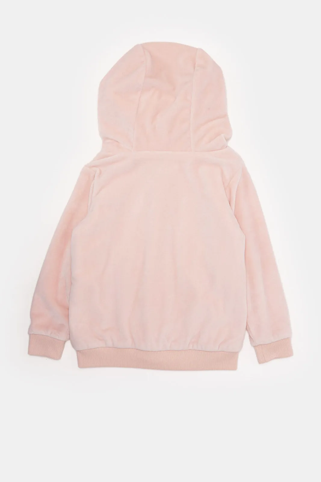 Infant Girls Pink Hooded Sweatshirt