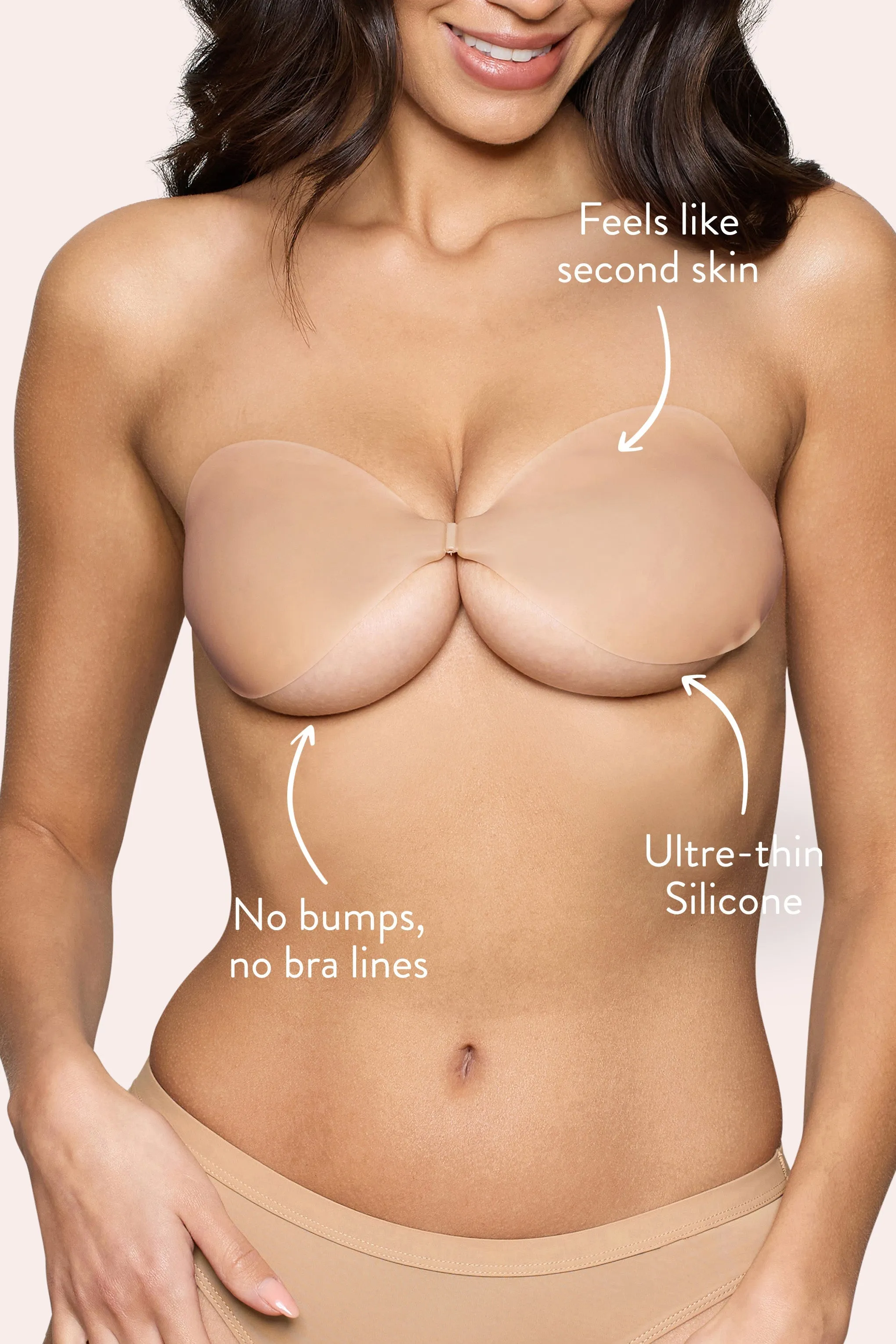 Boomba Beige Invisible Sticky Bra