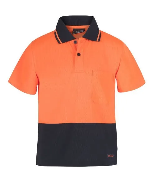 JBs Wear Kids Hi Vis Polo Shirt Non Cuff Traditional Polo