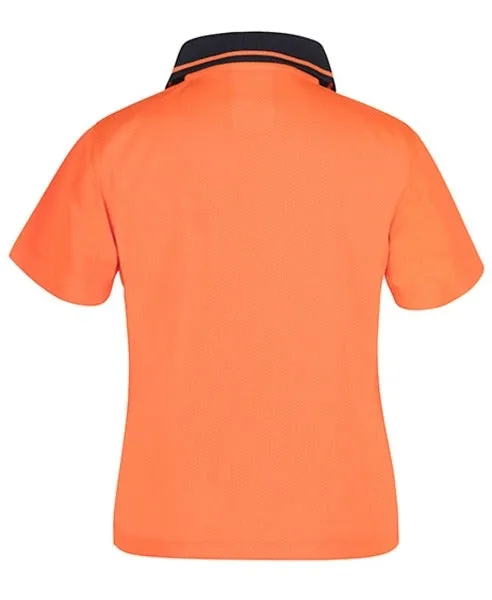 JBs Wear Kids Hi Vis Polo Shirt Non Cuff Traditional Polo