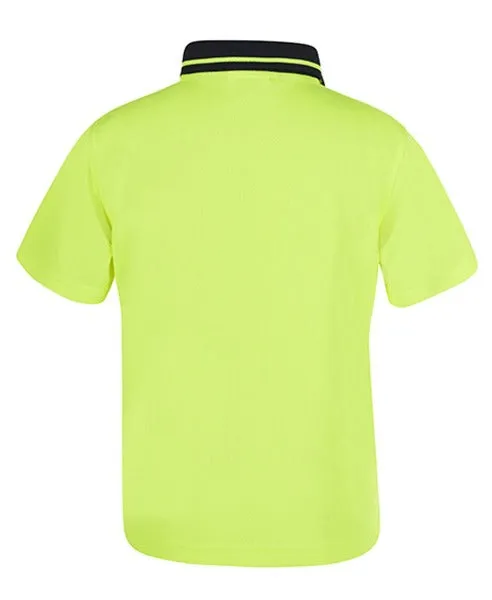 JBs Wear Kids Hi Vis Polo Shirt Non Cuff Traditional Polo