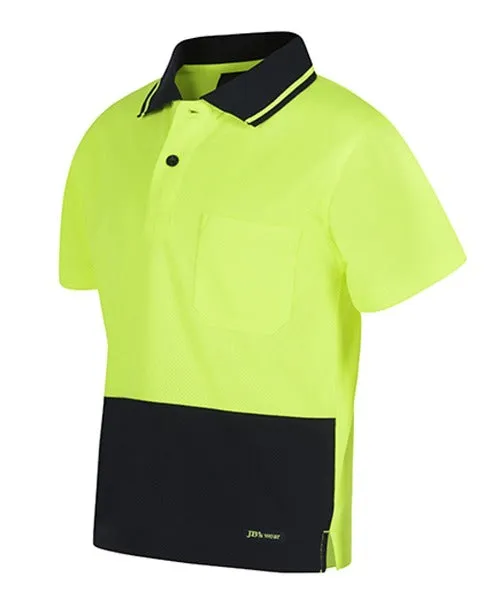 JBs Wear Kids Hi Vis Polo Shirt Non Cuff Traditional Polo