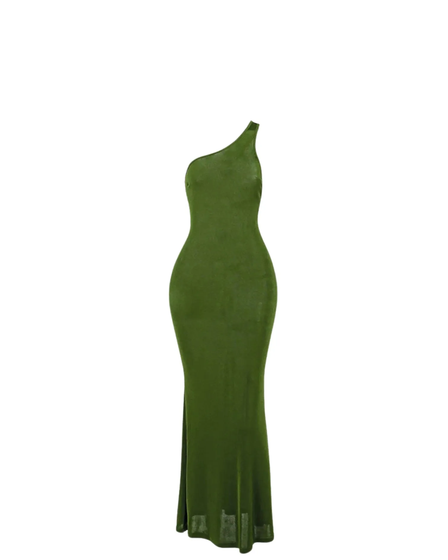 Slinky Maxi Dress with One Shoulder - Kayla