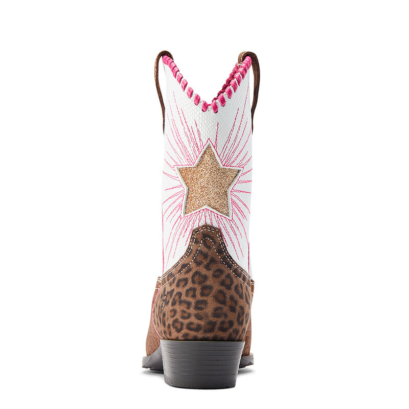 Kid's Heritage Star Western Boot in Pink Star