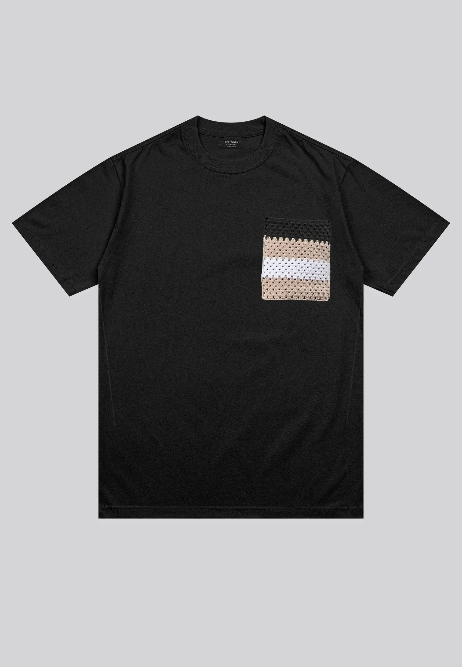 KNIT POCKET T-SHIRT BLACK