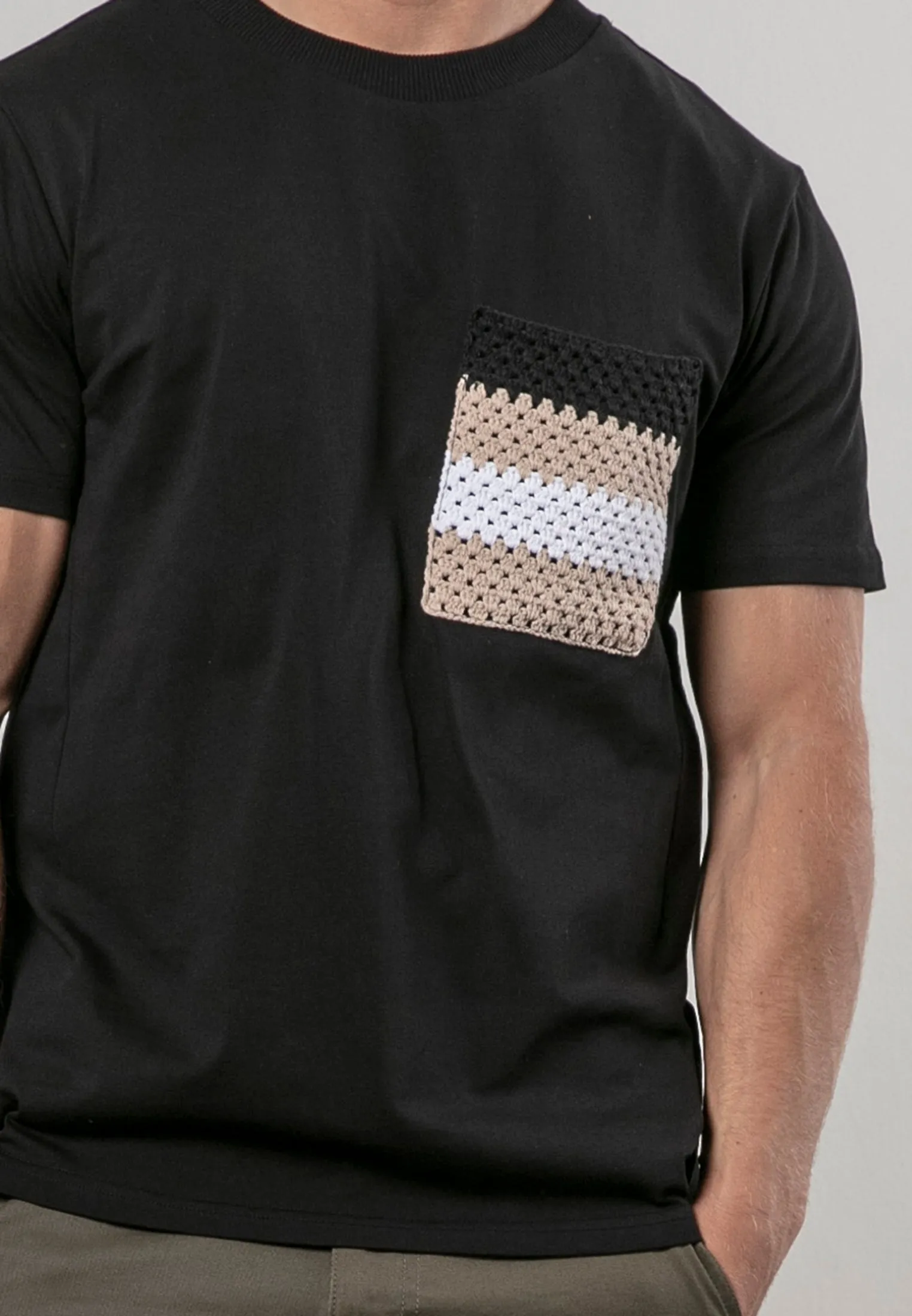 KNIT POCKET T-SHIRT BLACK