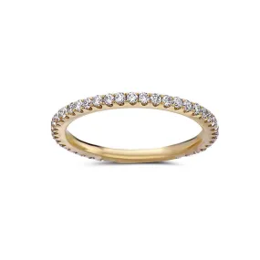 18k Yellow Gold Diamond Wedding Band for Women