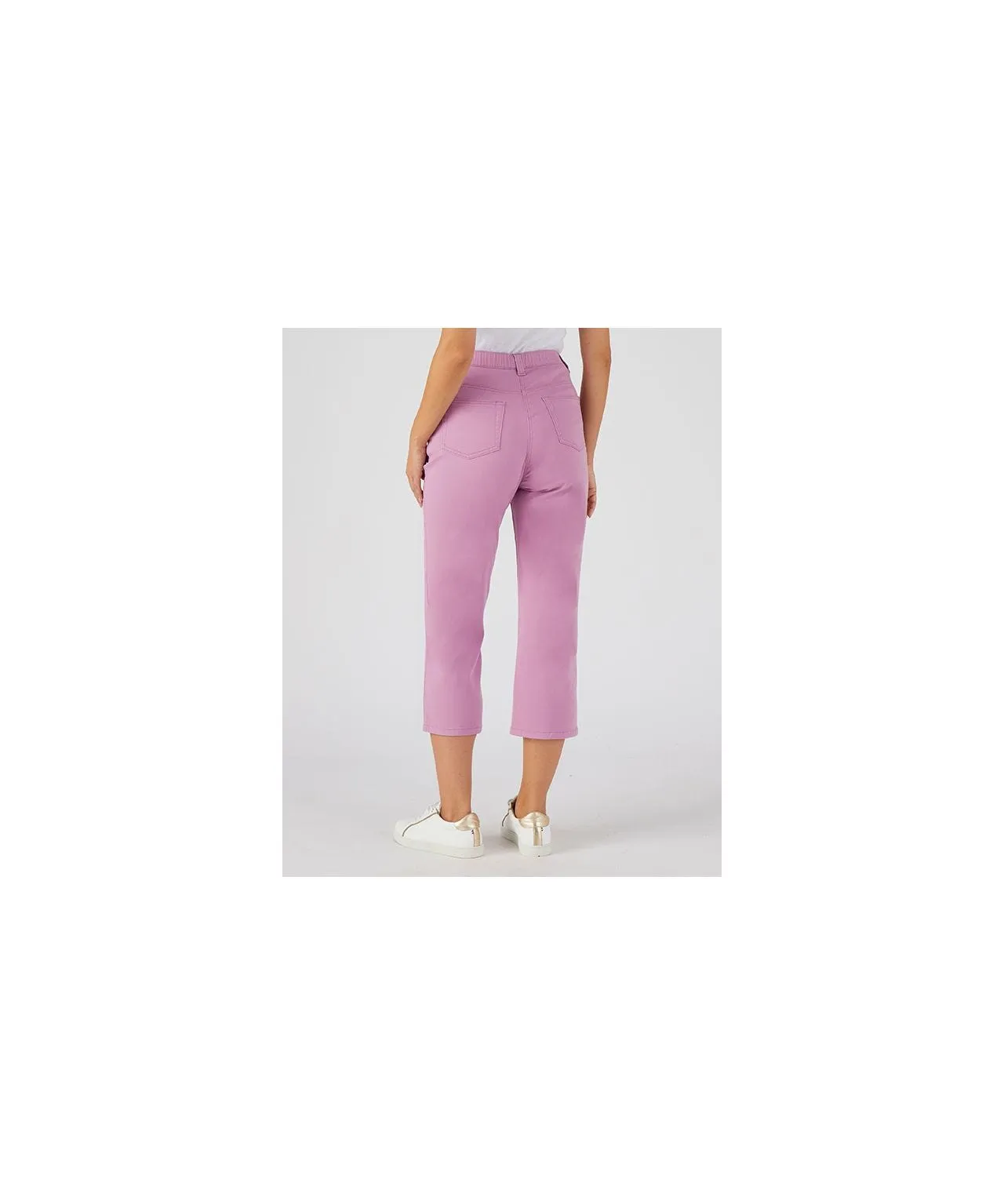 Ladies Cotton Stretch Cropped Trousers