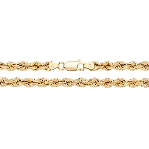 Ladies Gold Rope Chain Bracelet